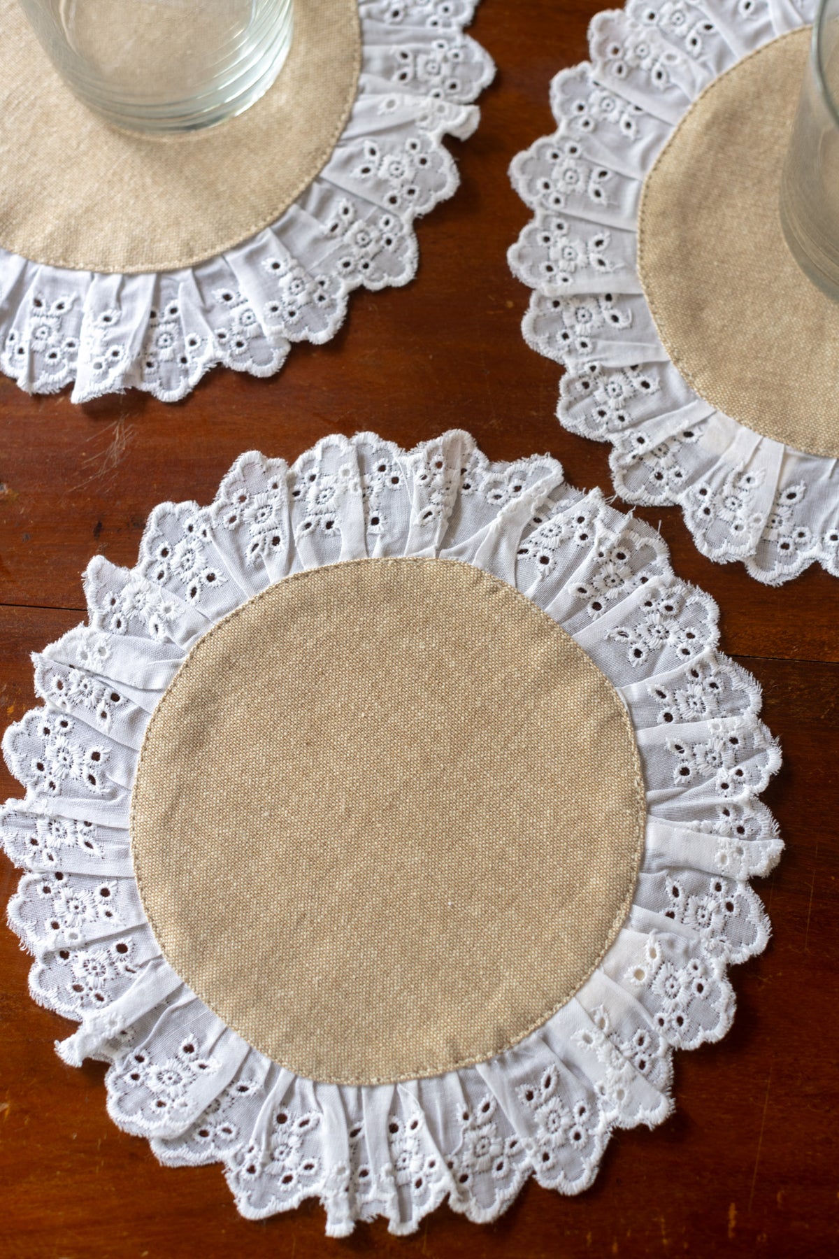 Cotton coasters -set of 4
