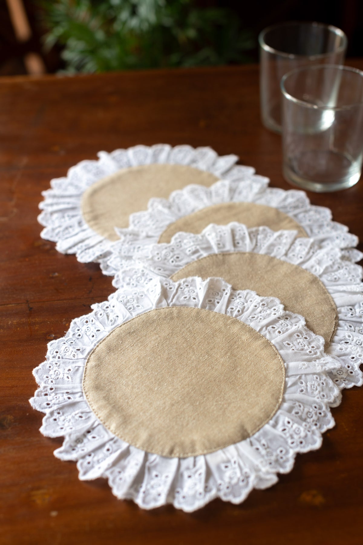Cotton coasters -set of 4