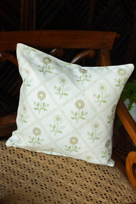 Printed Pure linen cushion cover-Single unit