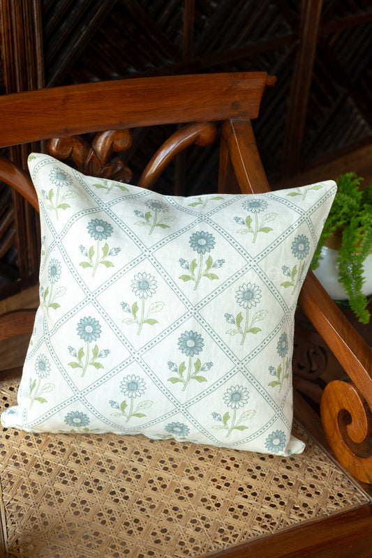 Printed Pure linen cushion cover-Single unit