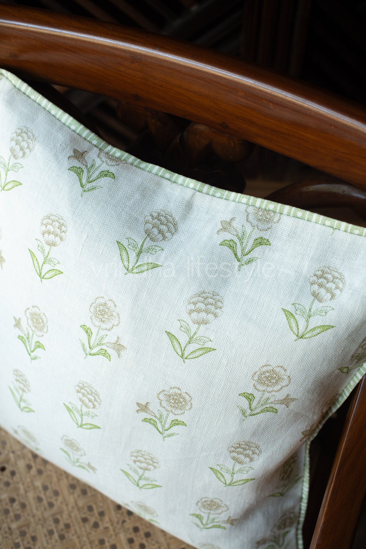 Printed Pure linen cushion cover-Single unit