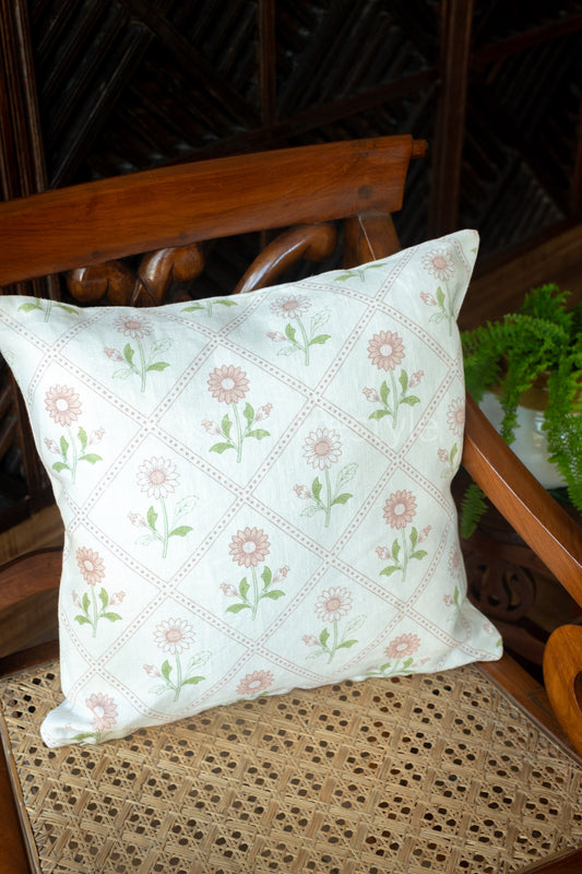 Printed Pure linen cushion cover-Single unit