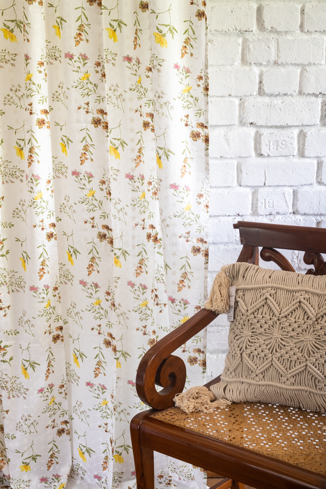 COTTON PRINTED HAKOBA SHEER CURTAINS-7 Feet-Single unit(customisable)