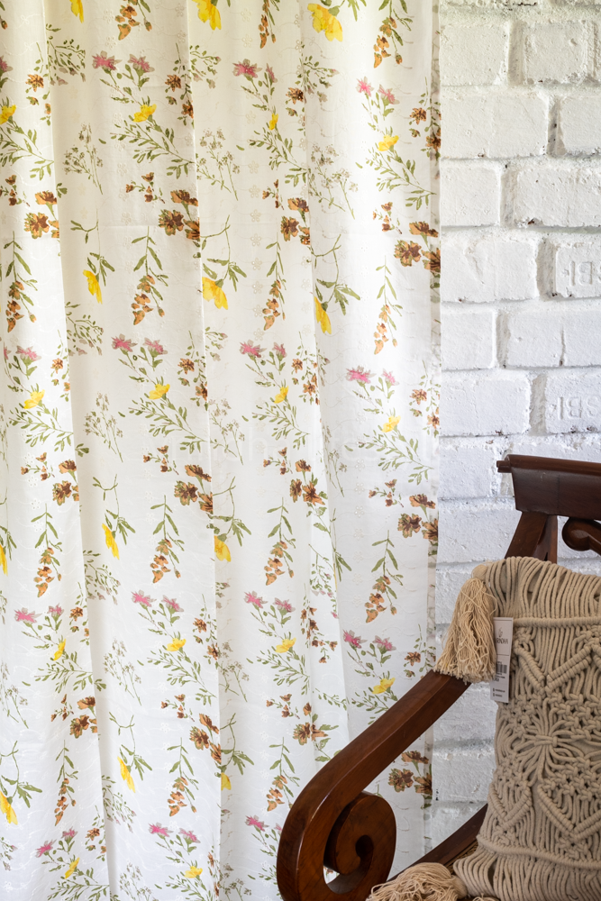 COTTON PRINTED HAKOBA SHEER CURTAINS-7 Feet-Single unit(customisable)