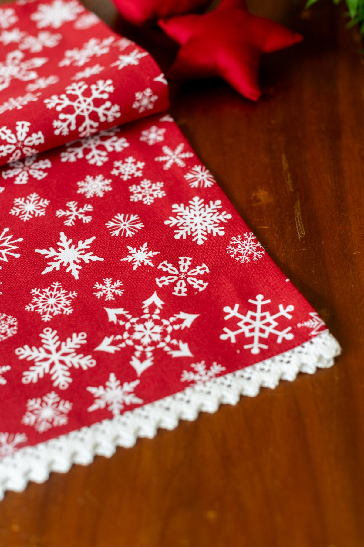 Fridge top cover-Cotton with lace detailing-customisable