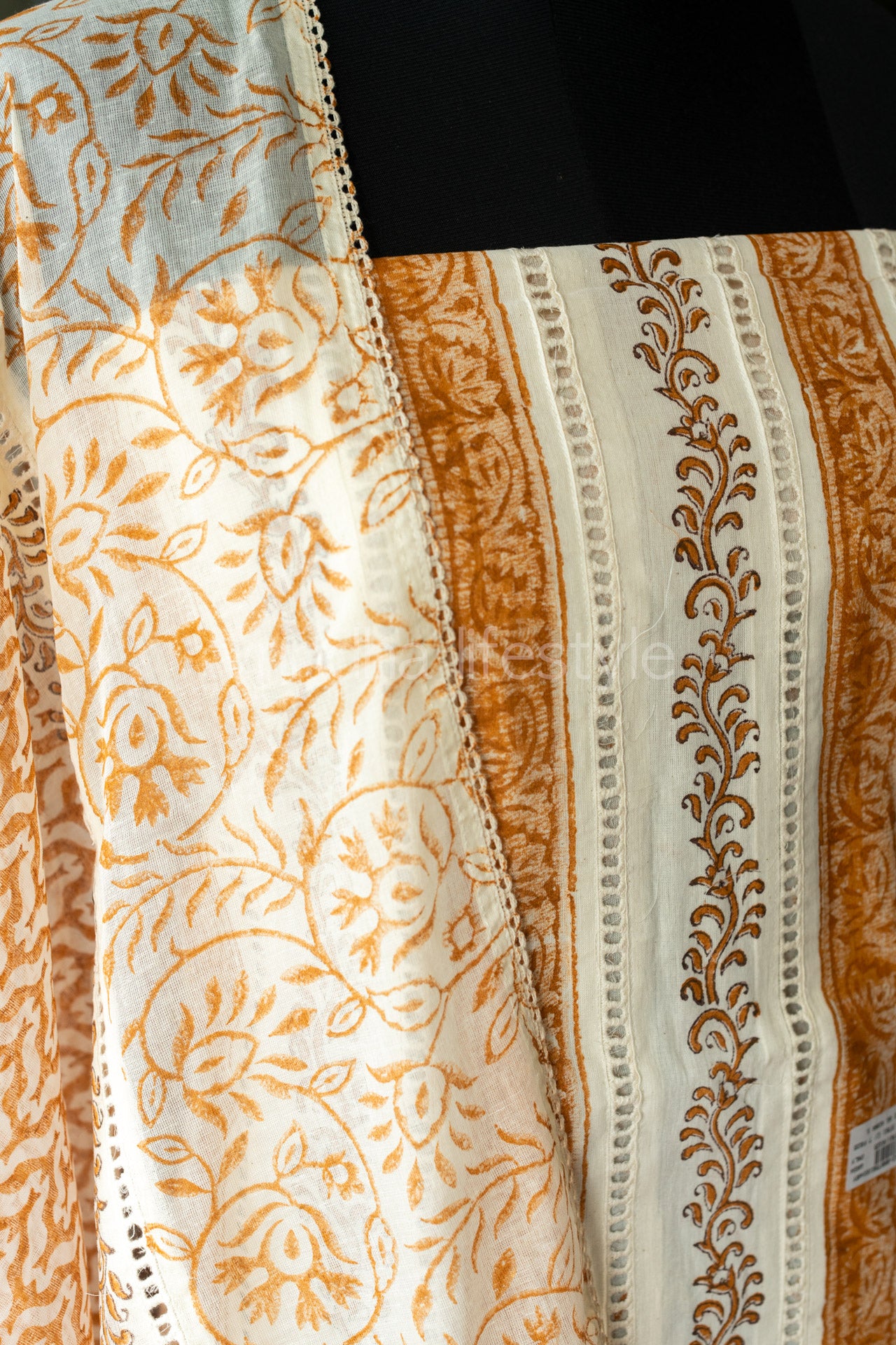 Cotton hand block printed salwar material