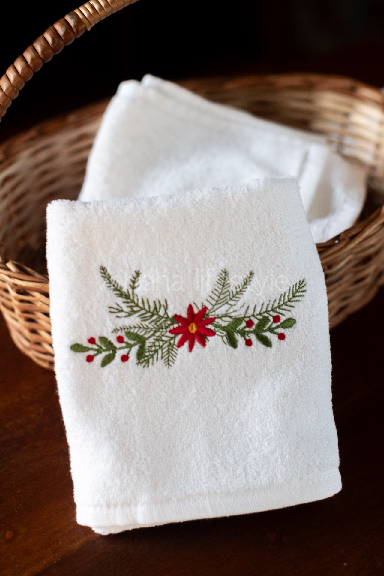 One side terry towels with embroidery -17x28 inches( single unit)