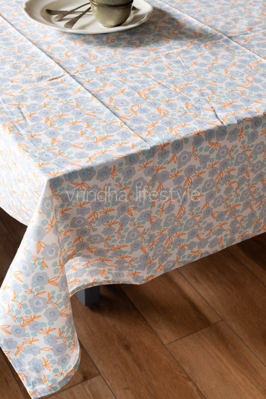 Printed cotton table cloth-6 seater