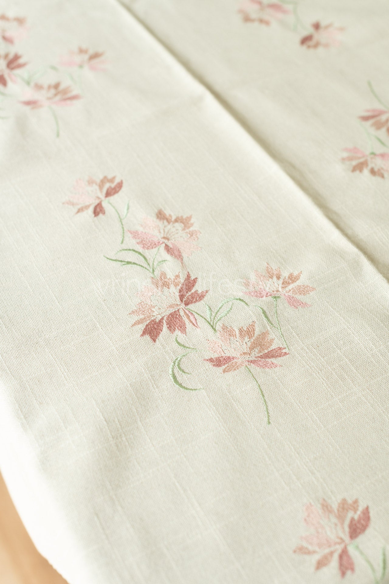 COTTON TABLE CLOTH with embroidery and lace detailing -customisable