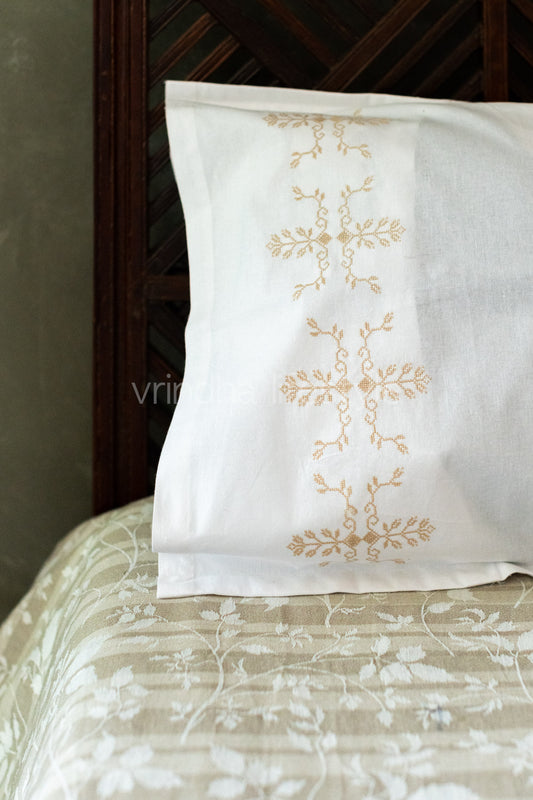 COTTON JACQUARD BED SHEET and  embroidery cotton pillow covers  -Single|Kids Collection