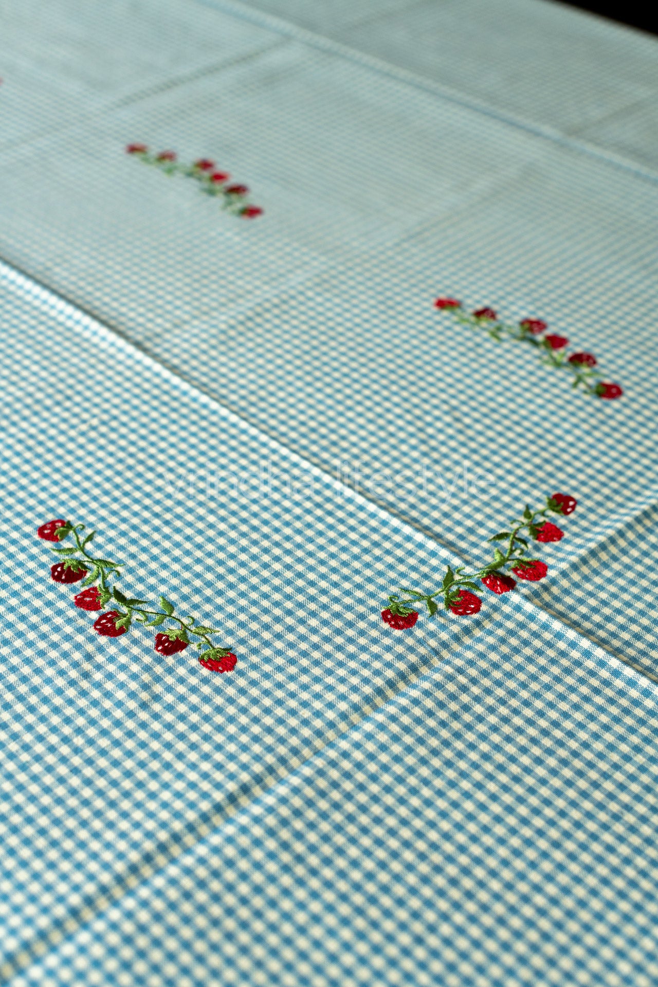 COTTON TABLE CLOTH with embroidery -customisable