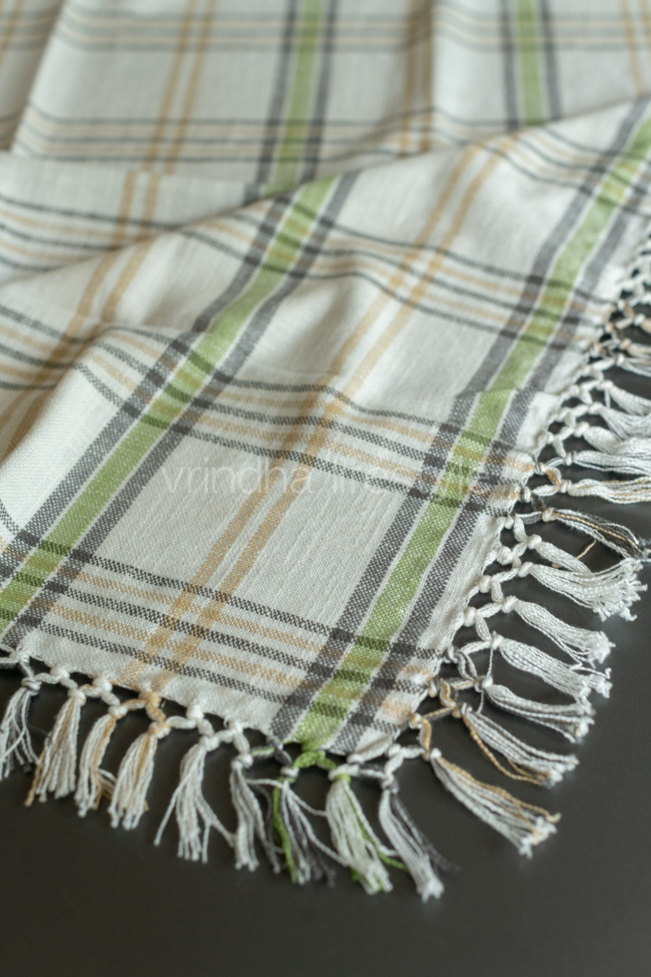 COTTON TABLE CLOTH with cross stitch embroidery -Square -coffee table cover-customisable