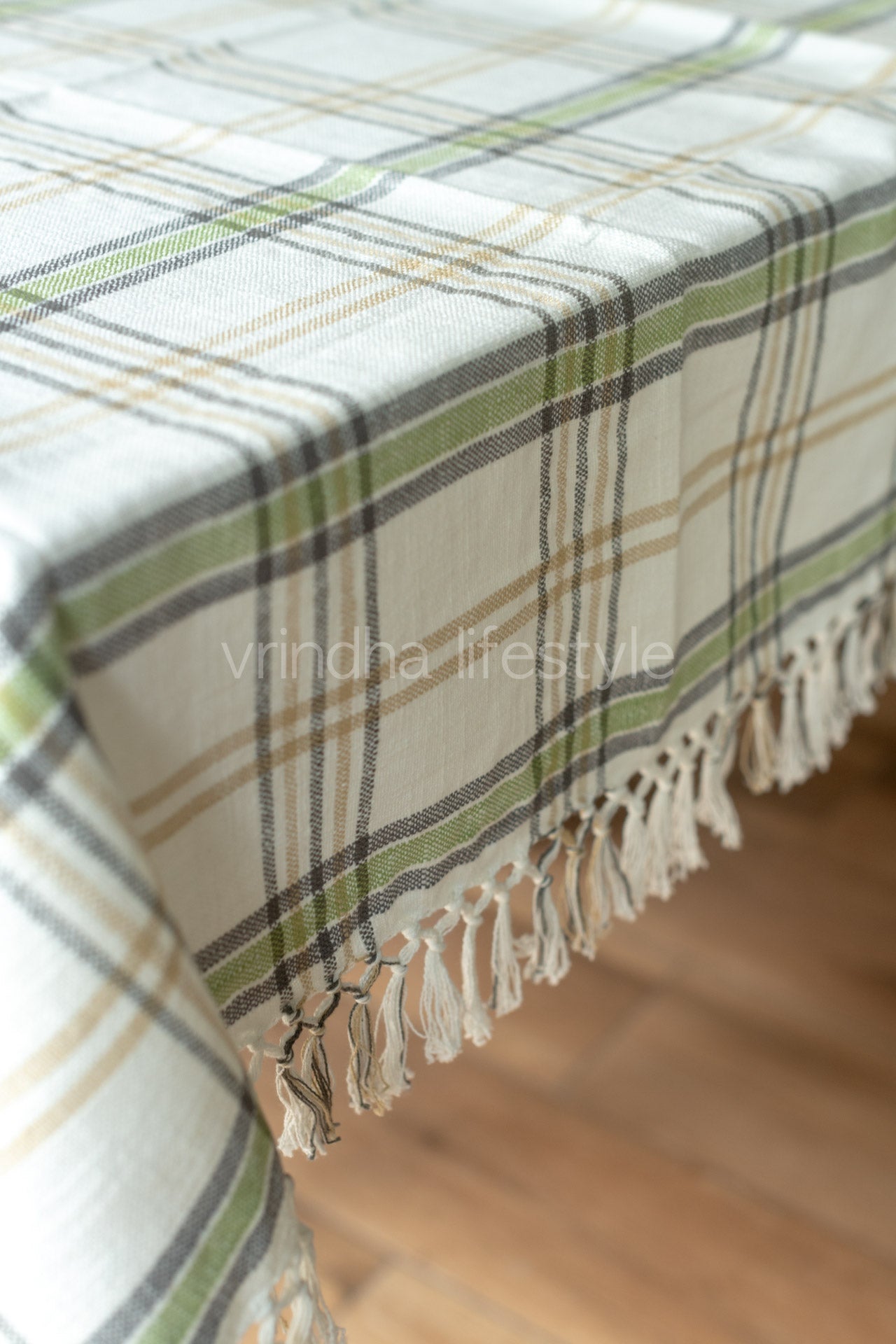 COTTON TABLE CLOTH with cross stitch embroidery -Square -coffee table cover-customisable