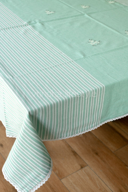 COTTON TABLE CLOTH with cross stitch embroidery -2/4 seater-customisable