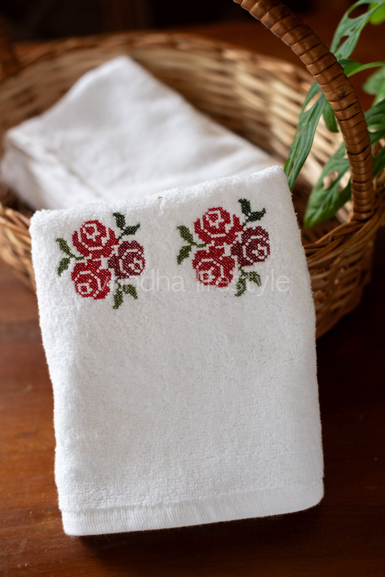 One side terry towels with embroidery -17x28 inches( single unit)