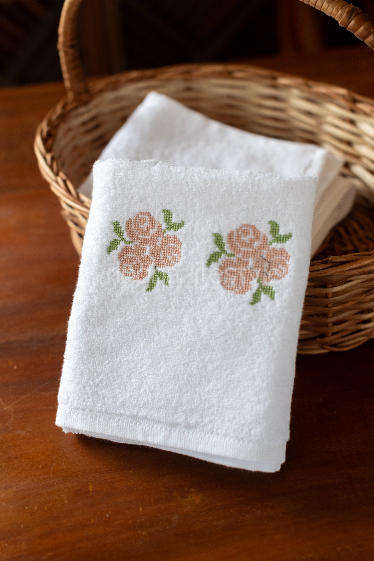 One side terry towels with embroidery -17x28 inches( single unit)