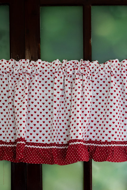 KITCHEN VALANCE-Printed ,with ruffles and ric rac lace(customisable)