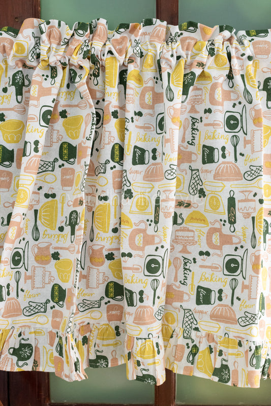 KITCHEN VALANCE-Cotton printed(customisable )