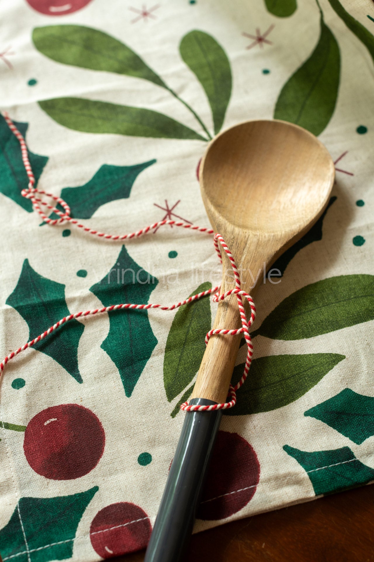 Kitchen towel with wooden ladle-2 piece-Gift set