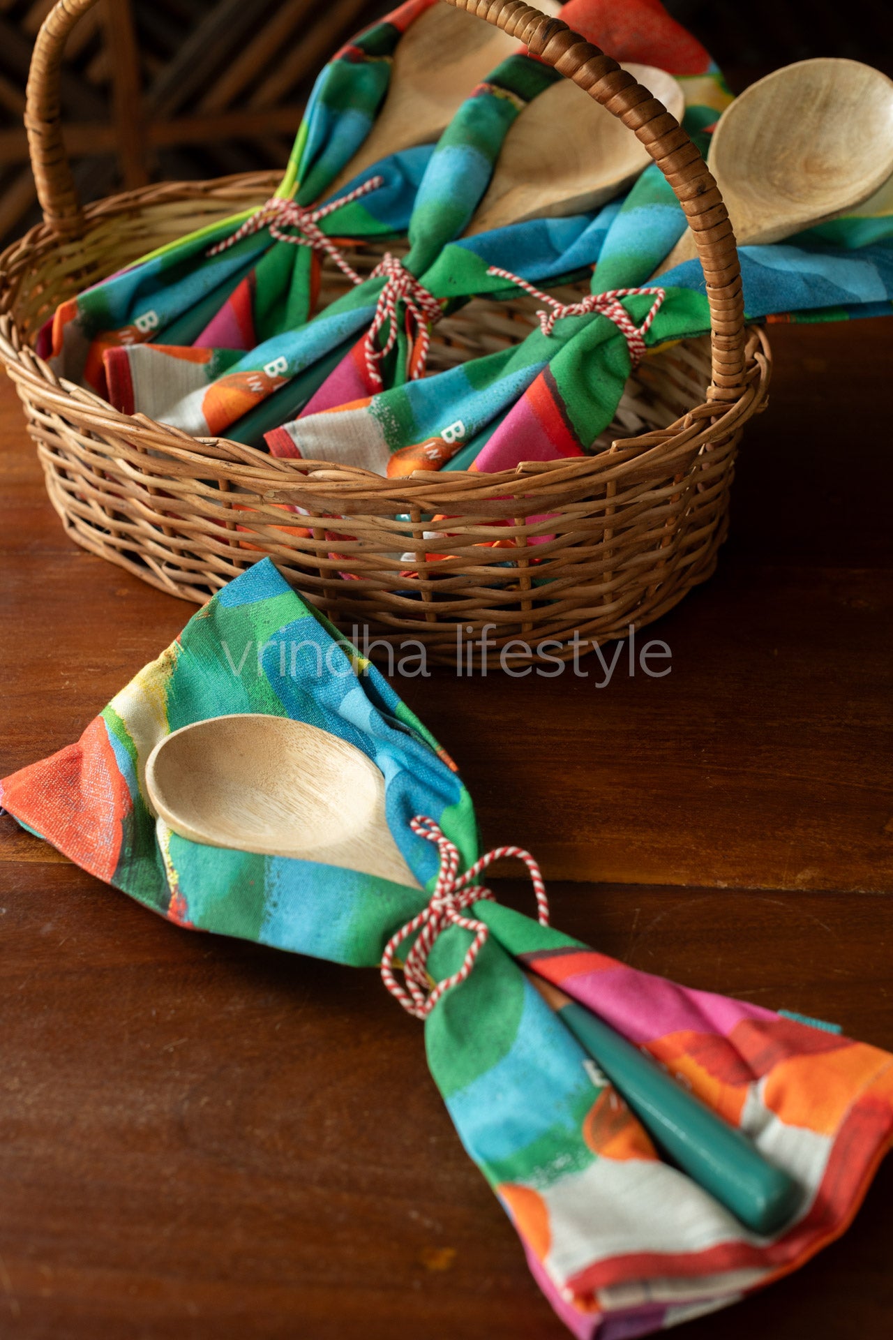 Kitchen towel with wooden ladle-2 piece-Gift set