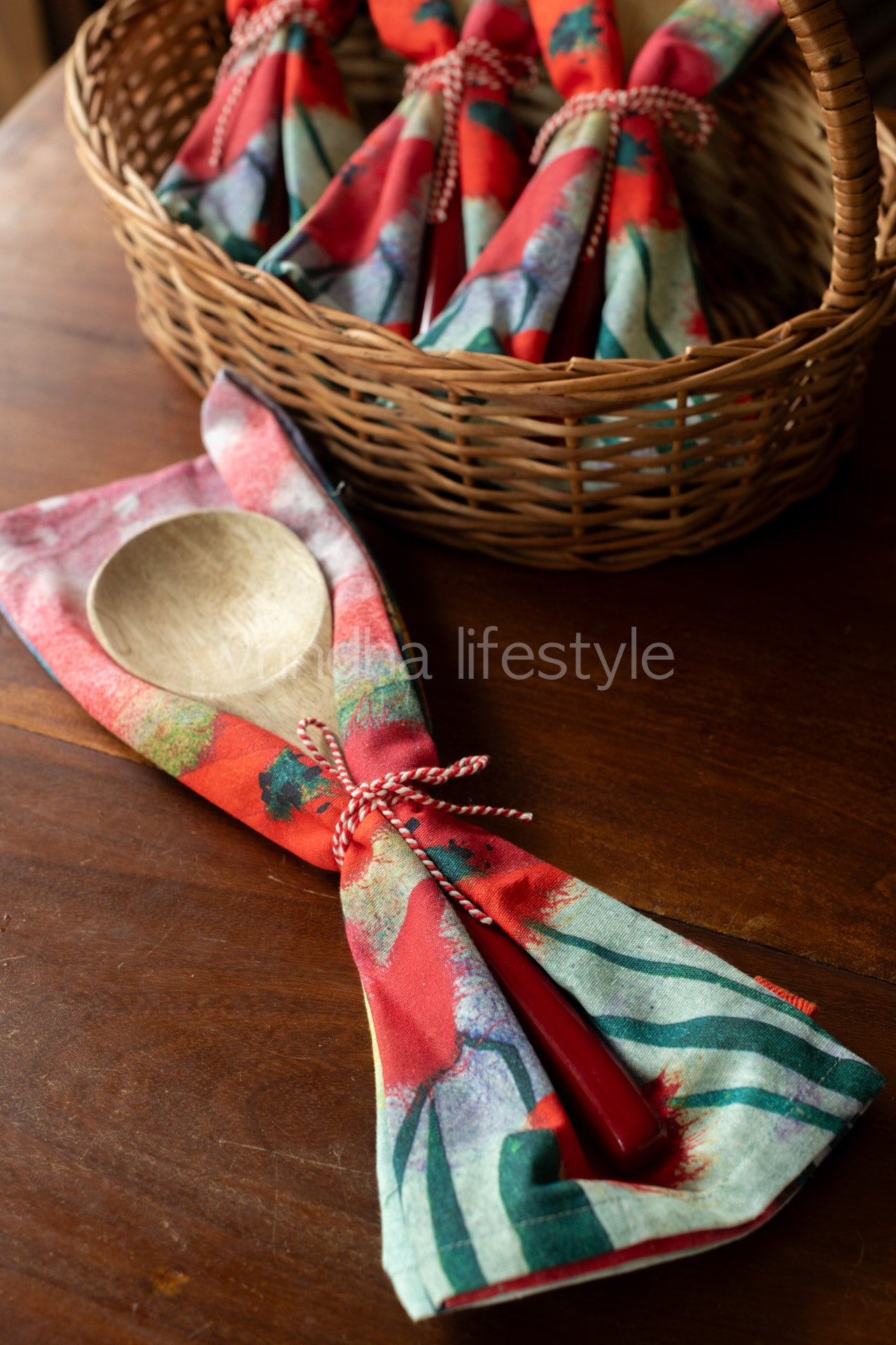 Kitchen towel with wooden ladle-2 piece-Gift set