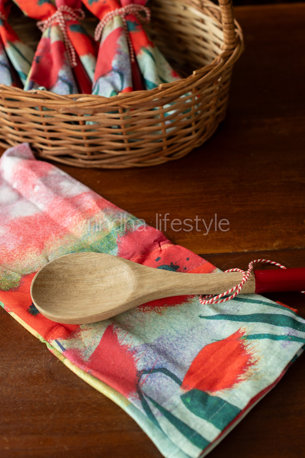 Kitchen towel with wooden ladle-2 piece-Gift set