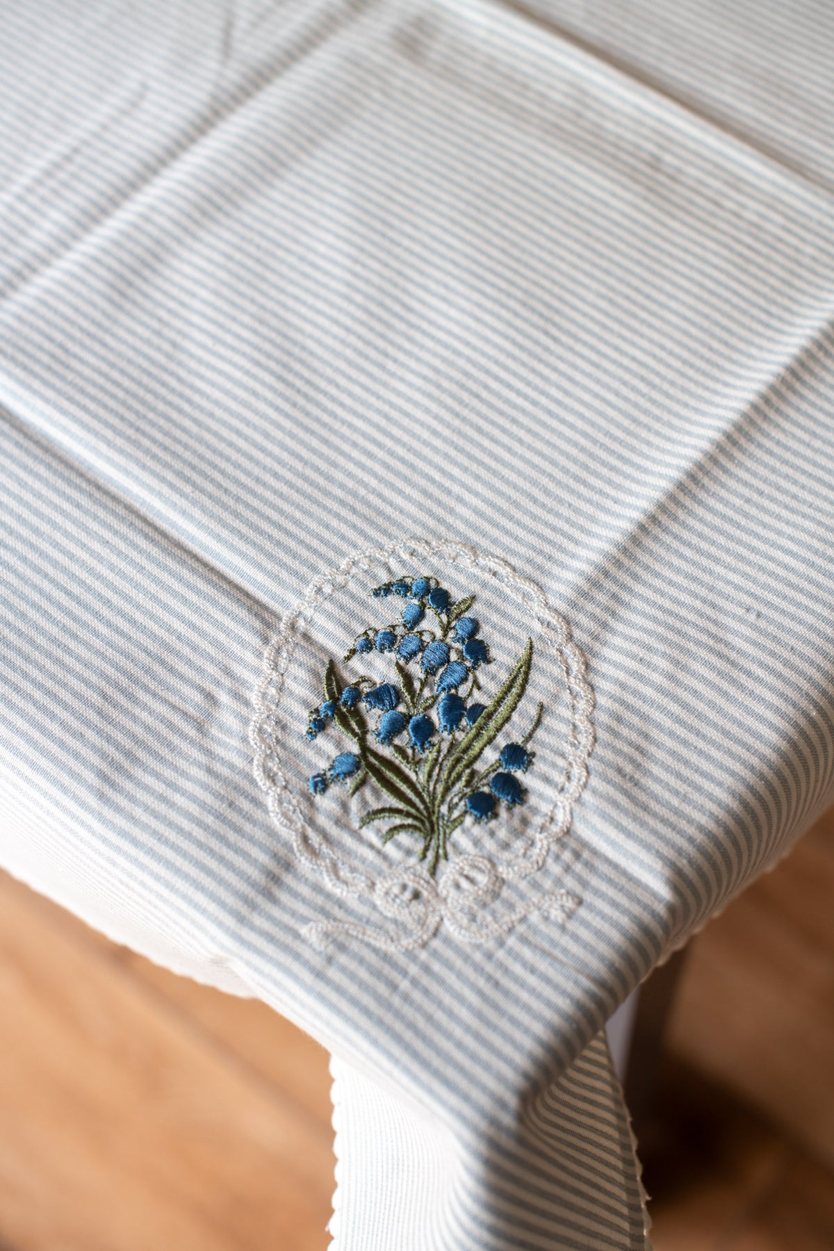 COTTON TABLE CLOTH with embroidery 36 inches-Coffee table