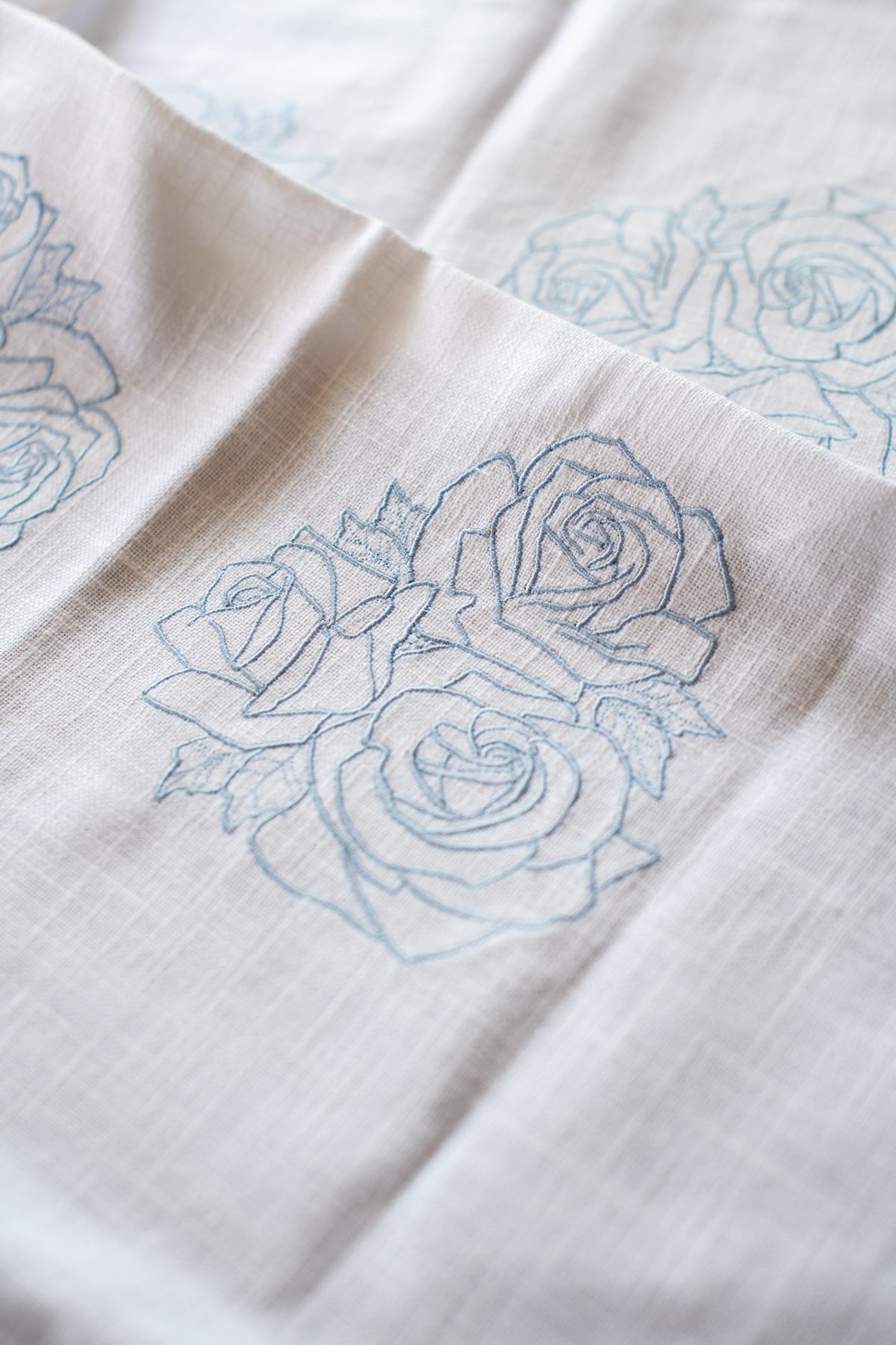 COTTON TABLE CLOTH with embroidery 24 inches-Coffee table