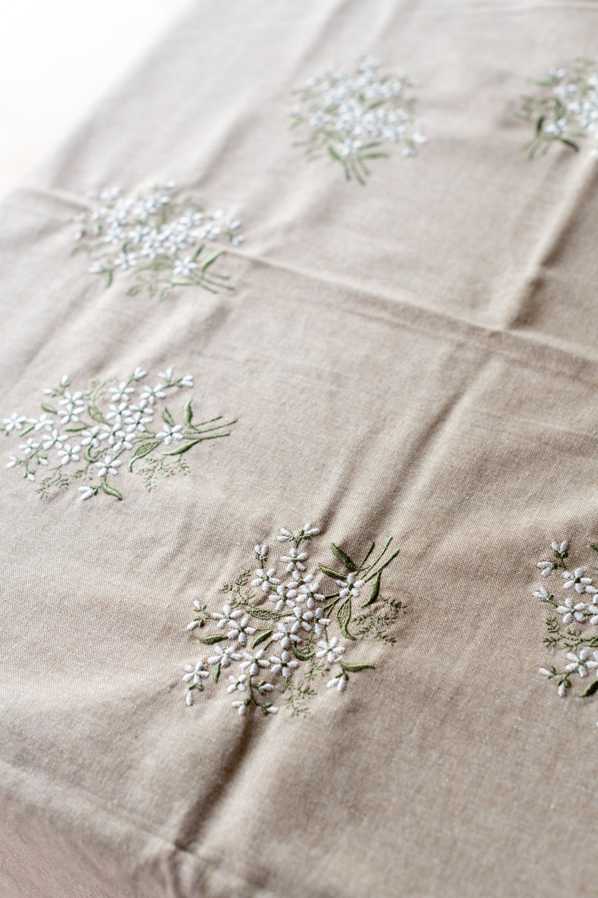 COFFEE TABLE CLOTH with embroidery -42x42 inches