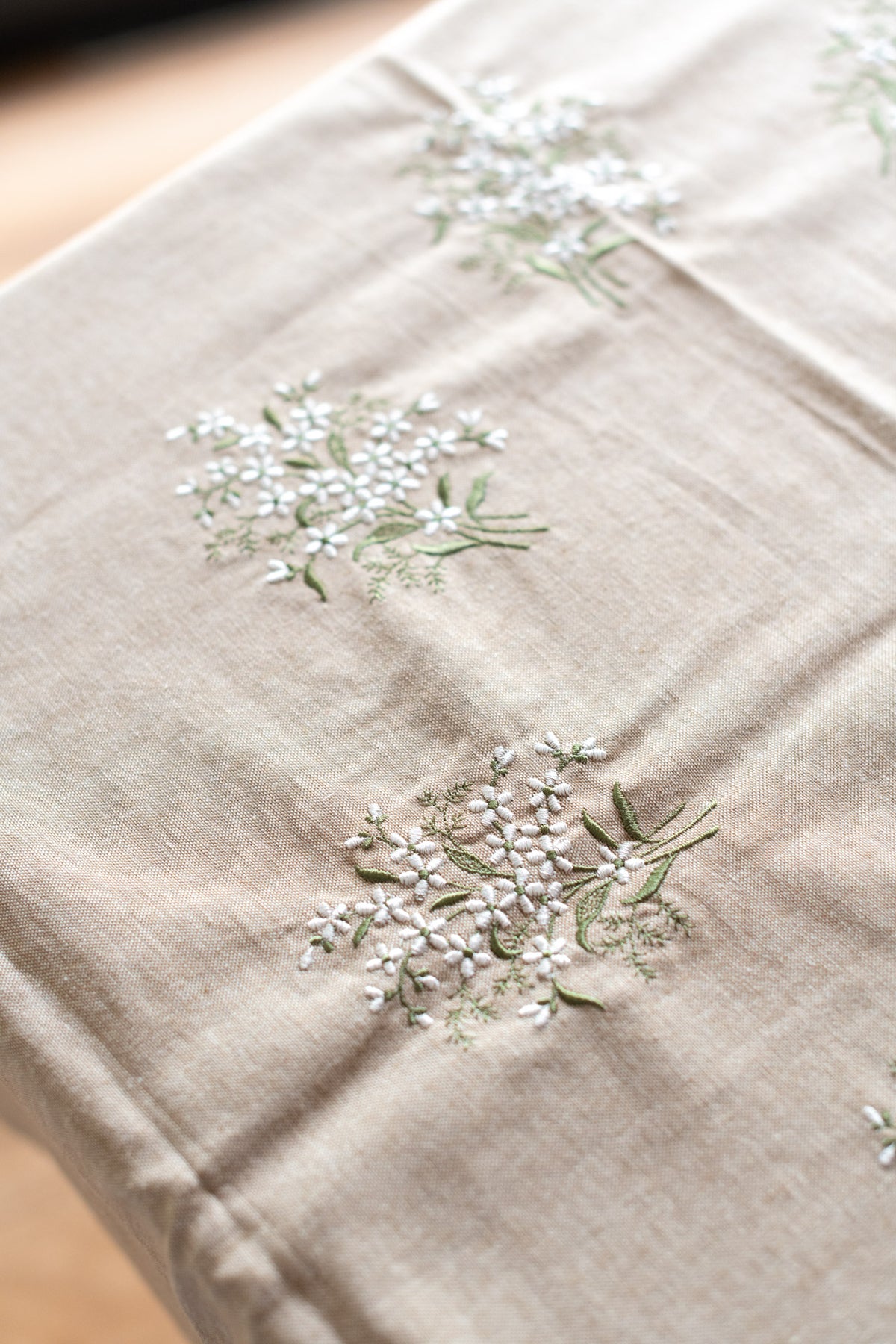 COFFEE TABLE CLOTH with embroidery -42x42 inches