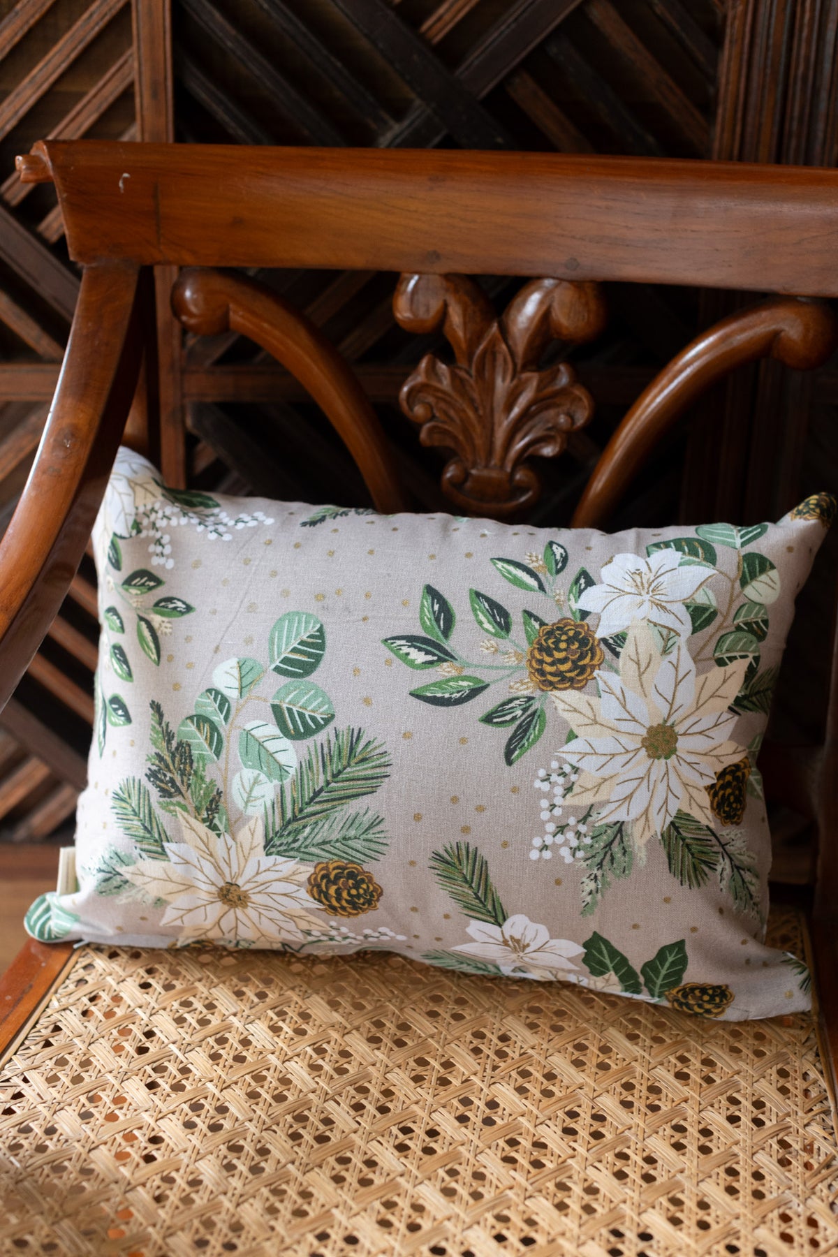 Cotton printed pre-filled cushion-12x18 inches