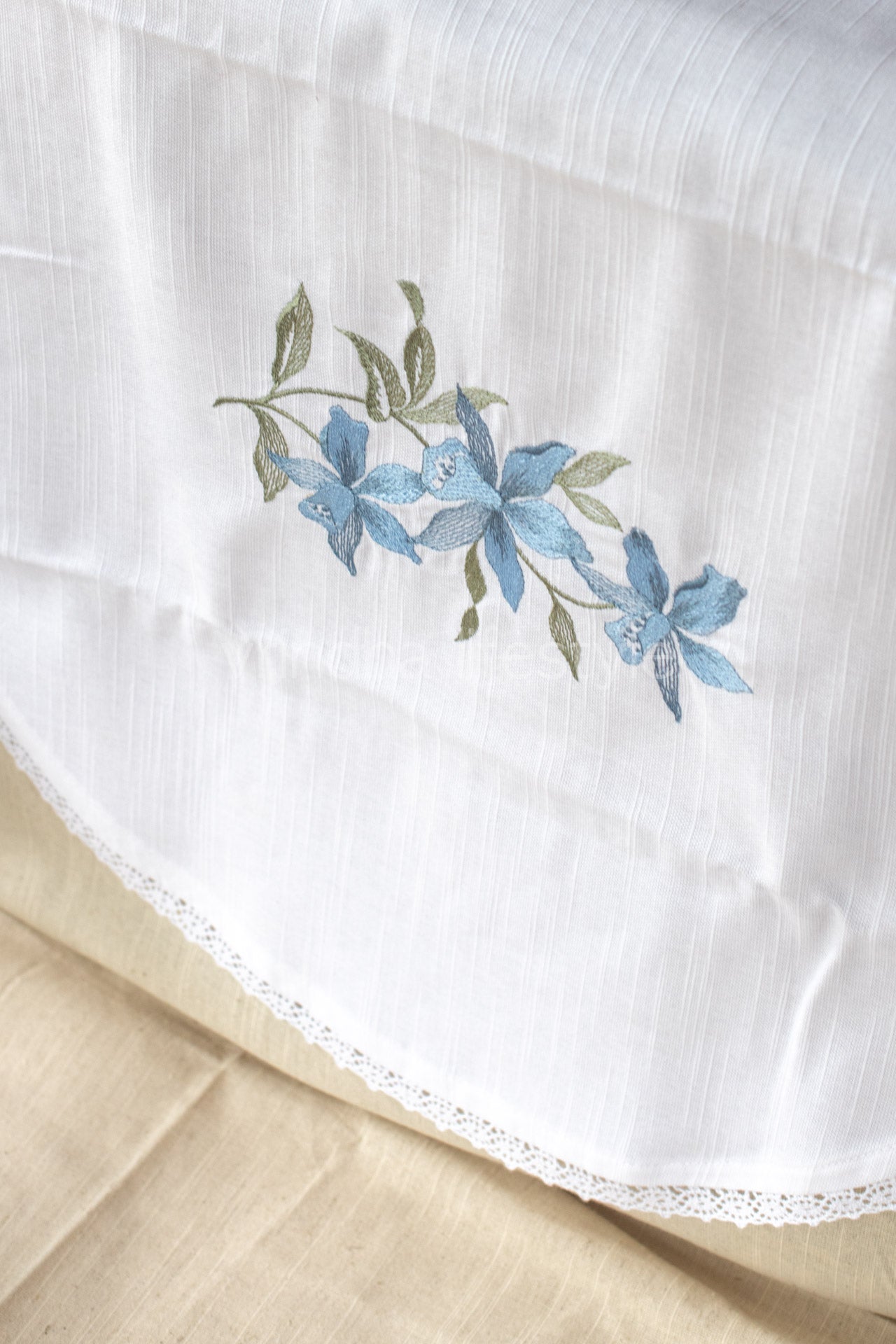 SOFA BACK COVER-with embroidery and lace detailing -Set of 5