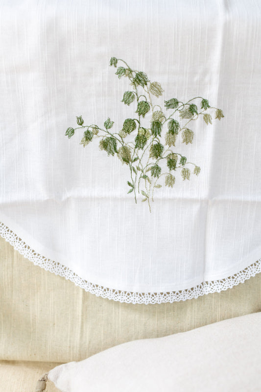 SOFA BACK COVER-with embroidery and lace detailing -Set of 5