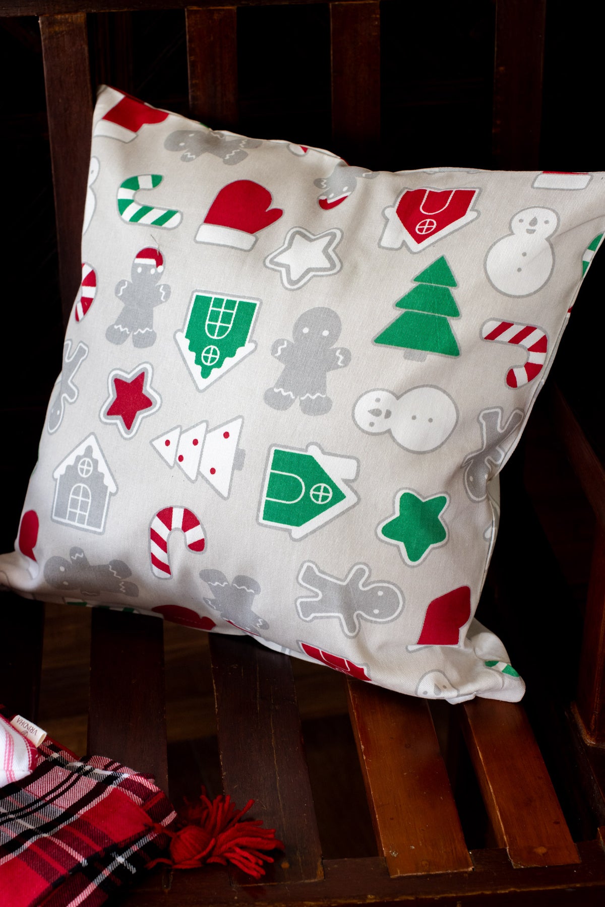 Printed cotton cushion cover-Single unit