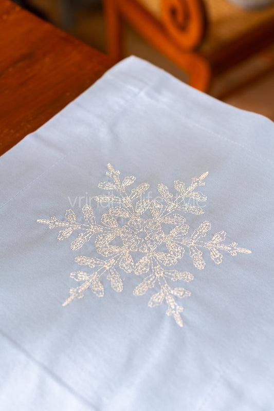 Cotton  runner with embroidery - 14x54inches