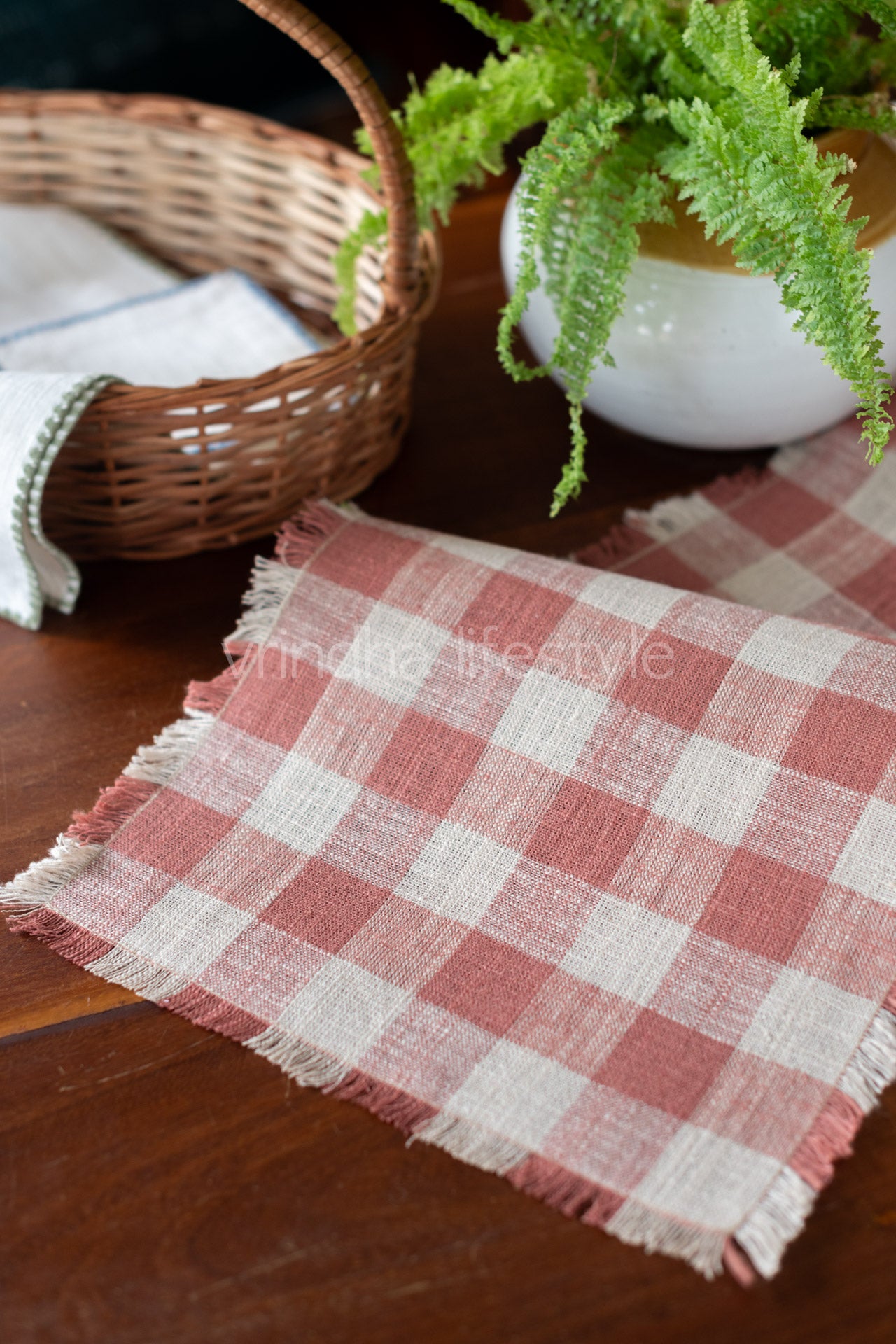 Cotton linen table runner  11x44  inches-customisable