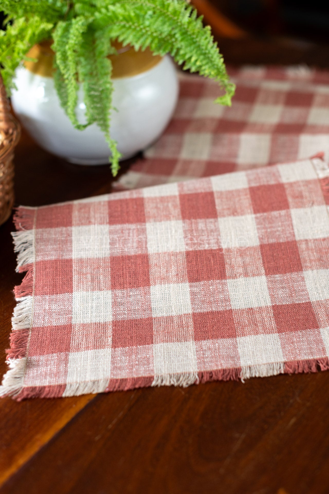 Cotton linen table runner  11x44  inches-customisable