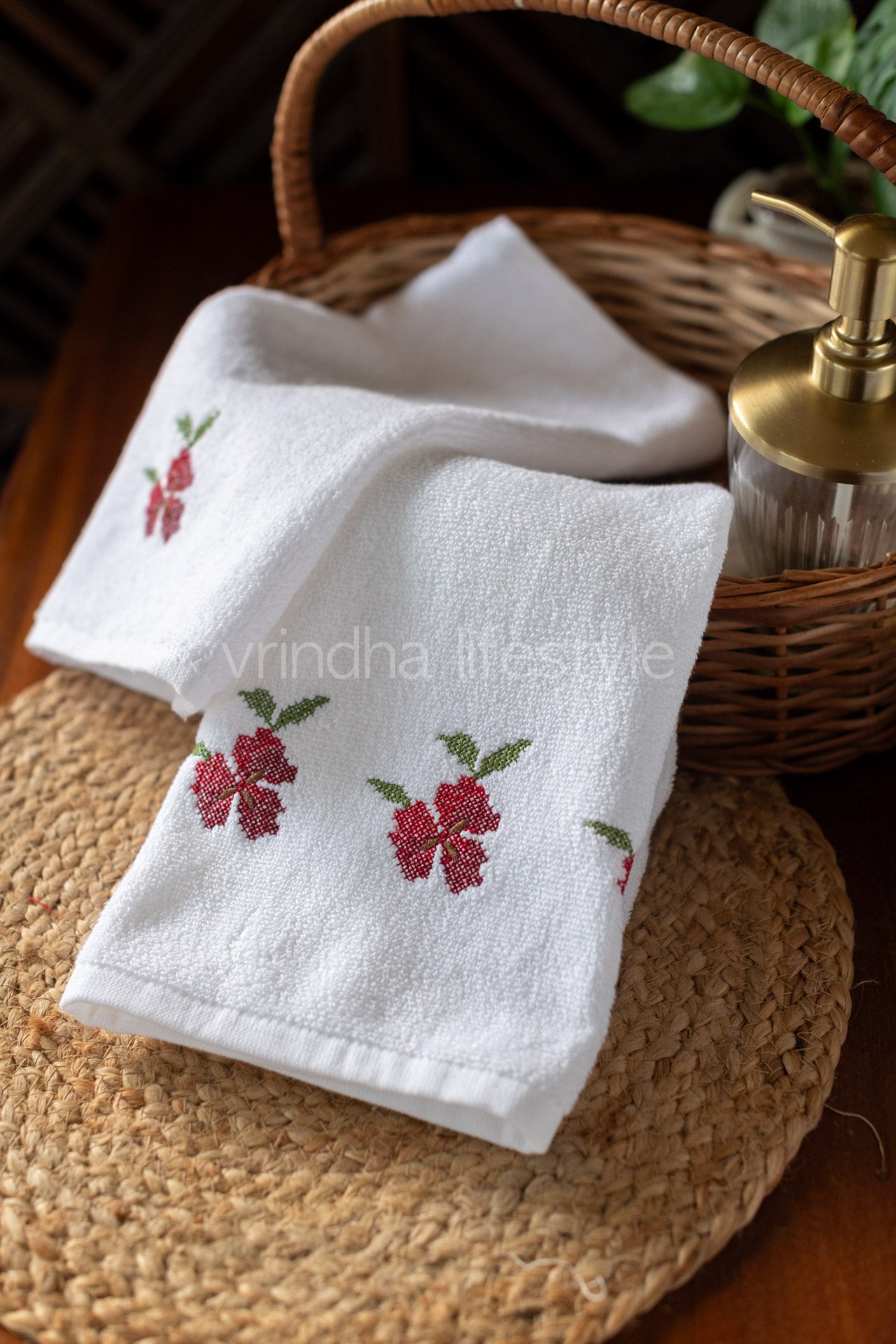 SOFT HAND TOWEL with embroidery -17x26 inches( single unit)-customisable