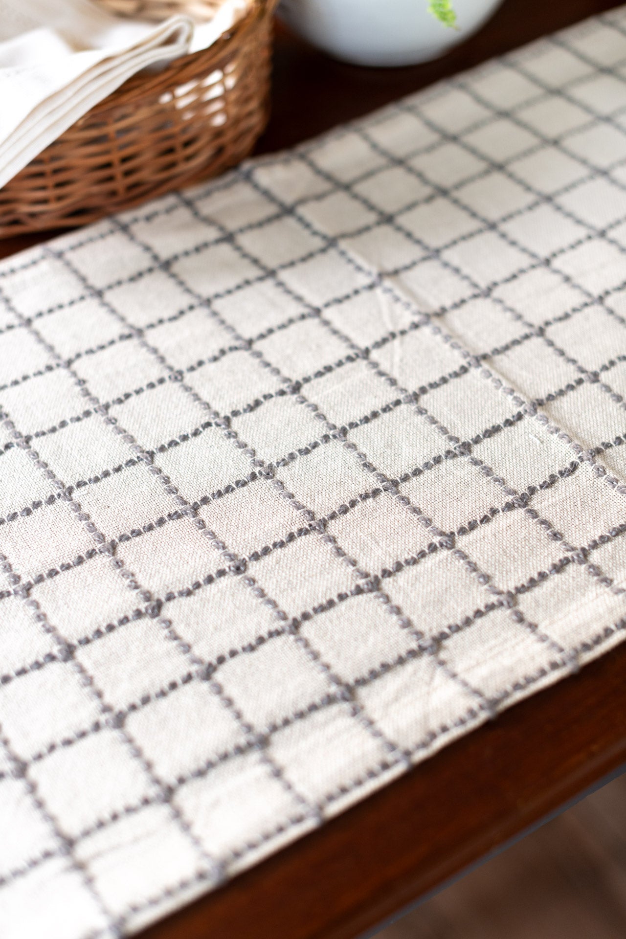 Jute cotton  table runner -16x60  inches