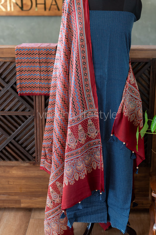 KANTHA COTTON SALWAR MATERIAL