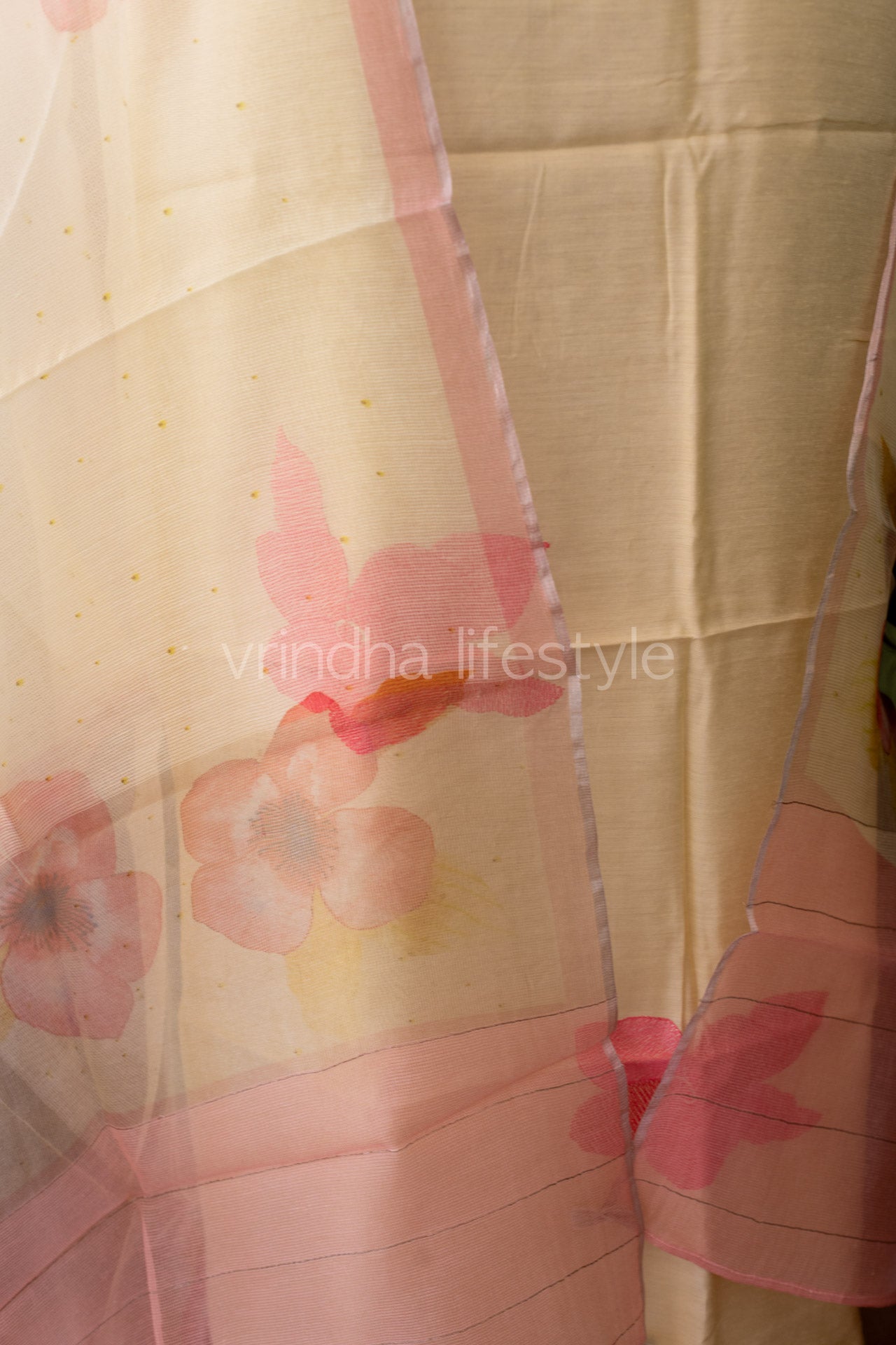 Chanderi silk ,embroidered top with silk Kota digital print dupatta