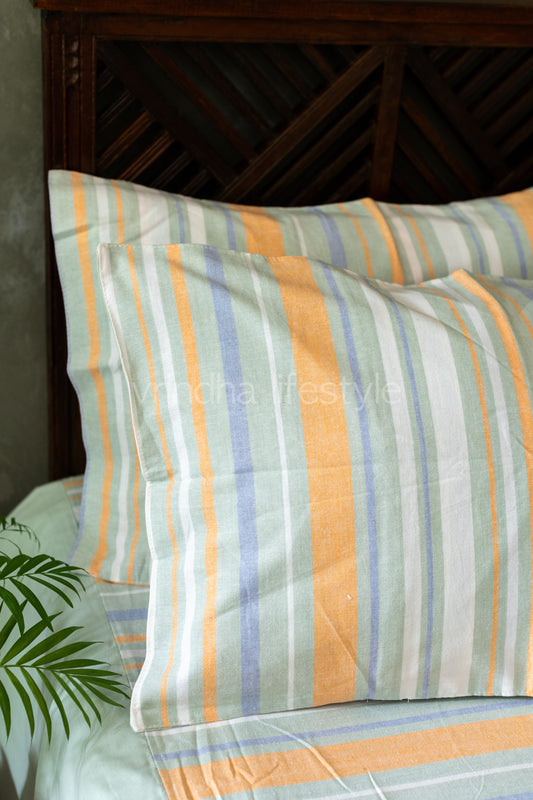 COTTON PRINTED BEDSHEET WITH PLAIN BORDER-King size