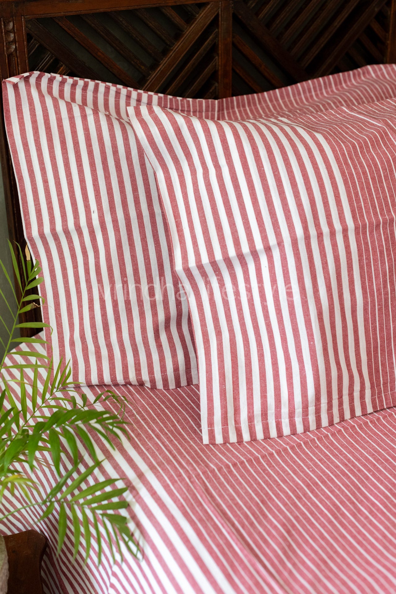 WOVEN HANDLOOM  COTTON BEDSHEET SET-Super king size