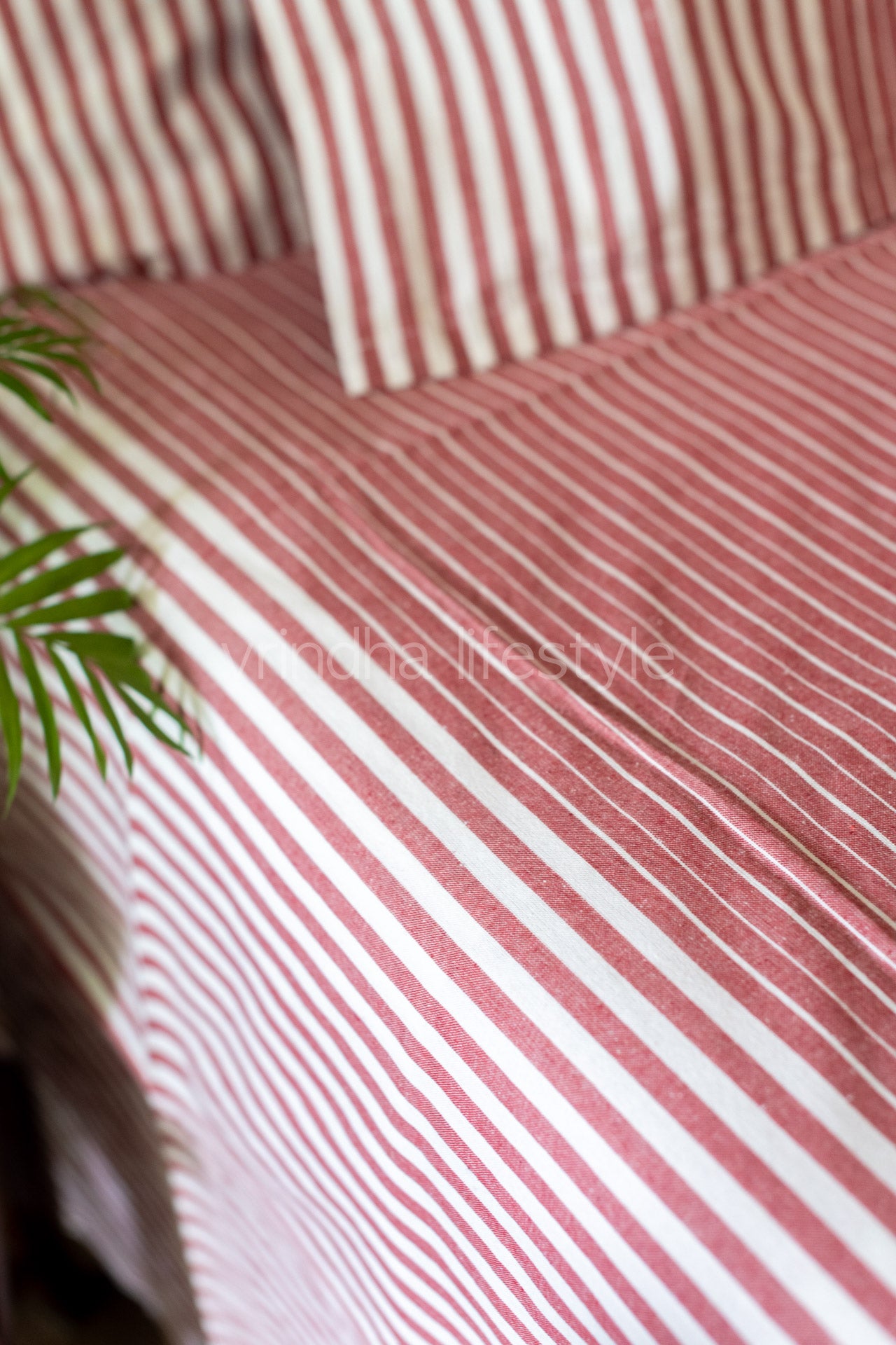 WOVEN HANDLOOM  COTTON BEDSHEET SET-Super king size