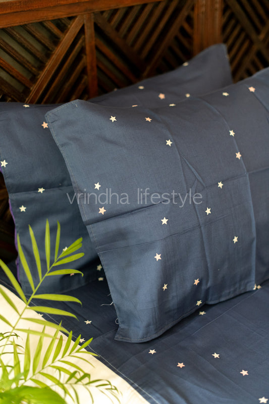 COTTON PRINTED BEDSHEET WITH PLAIN BORDER-King size