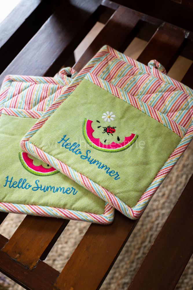 Cotton pot holder set-(set of 2 pot holders)