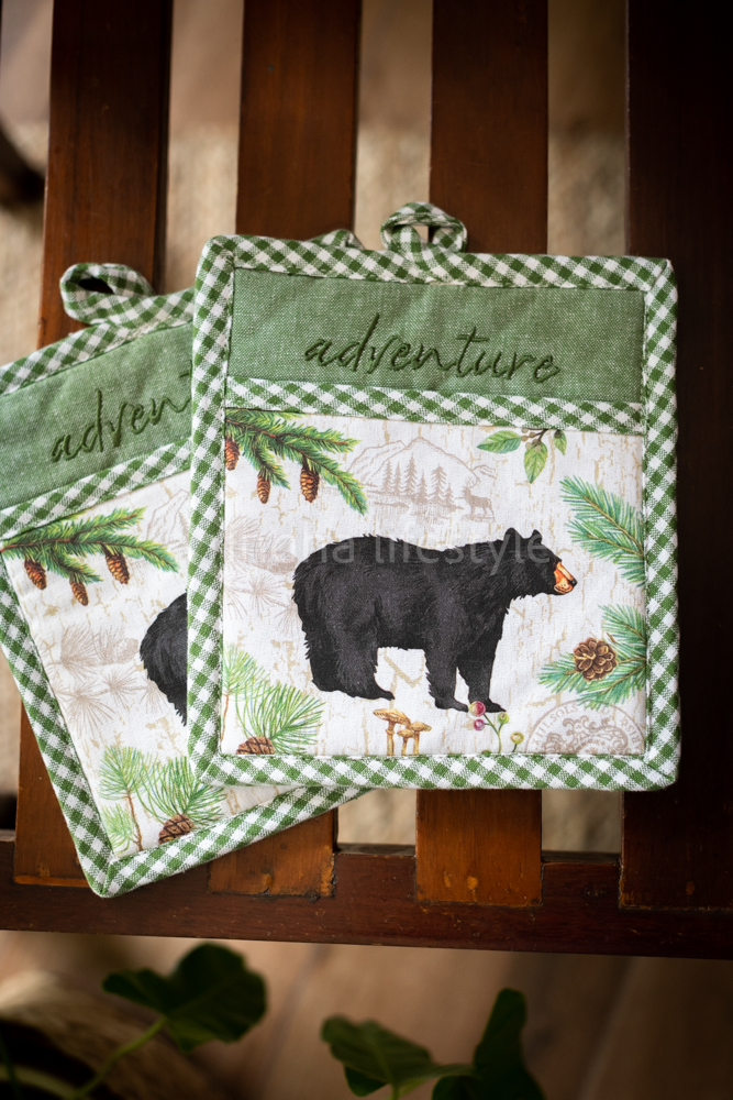 Cotton pot holder set-(set of 2 pot holders)