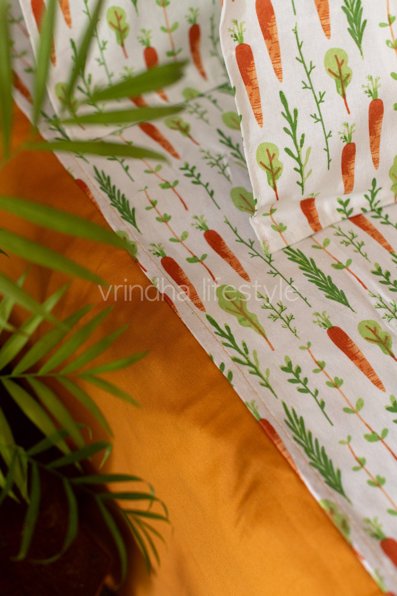 COTTON PRINTED BEDSHEET WITH PLAIN BORDER-King size