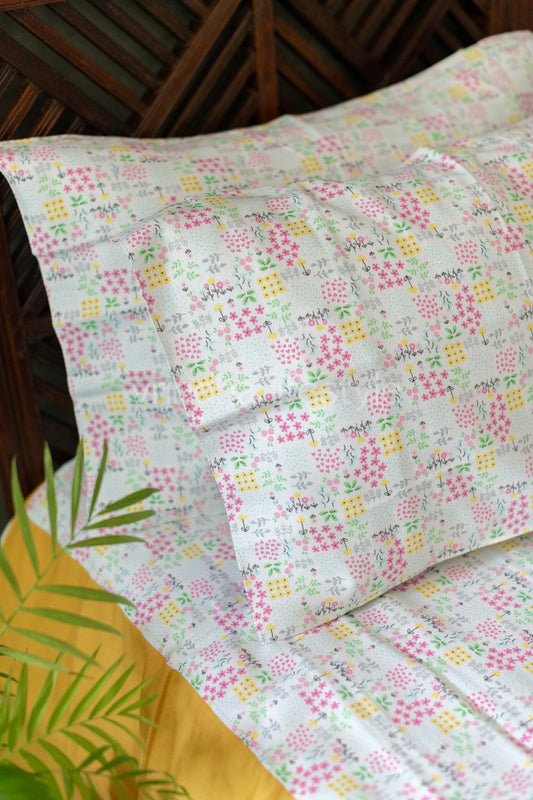 COTTON PRINTED BEDSHEET WITH PLAIN BORDER-King size