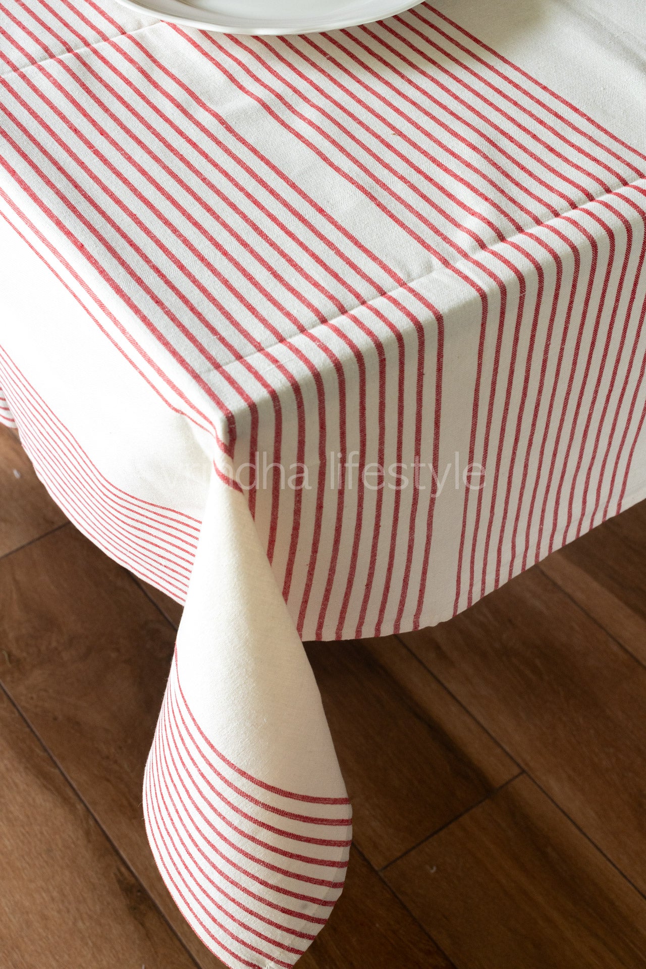 COTTON TABLE CLOTH -handloom stripes- 6/8 Seater-Customisable